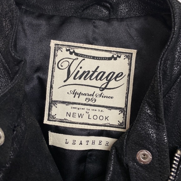 Black Vegan Leather Moto Jacket - Picture 7 of 9